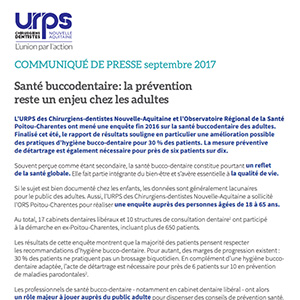COMMUNIQUÉ DE PRESSE septembre 2017