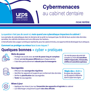 Fiche Cybermenaces au cabinet dentaire