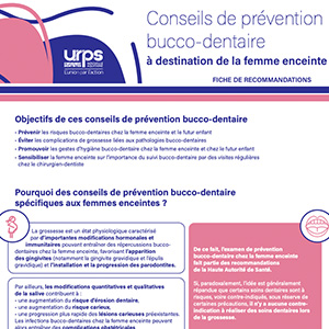 Recommandations Sages-Femmes – Santé bucco-dentaire Femmes enceintes