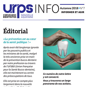 URPS INFO N°7 – AUTOMNE 2018