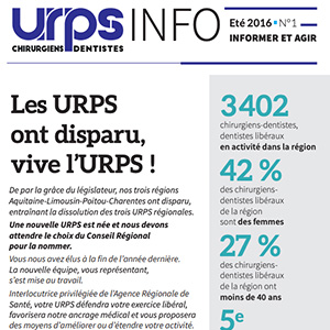 URPS INFO N°01 – ÉTÉ 2016